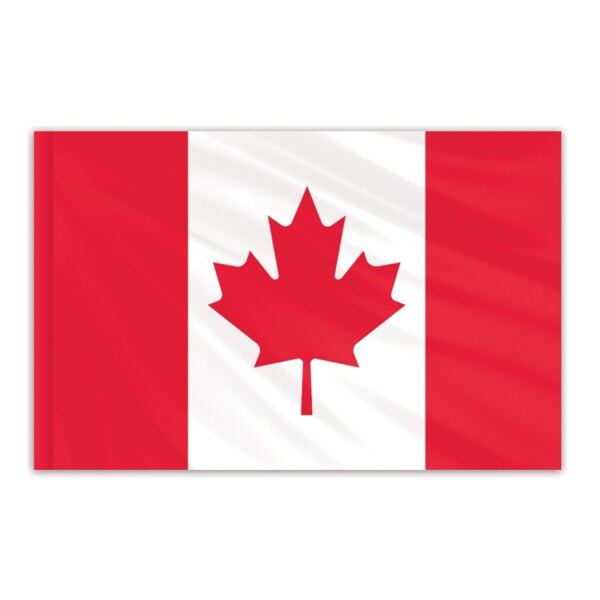Global Flags Unlimited Canada Indoor Nylon Flag 4'x6' with Gold Fringe 201428F